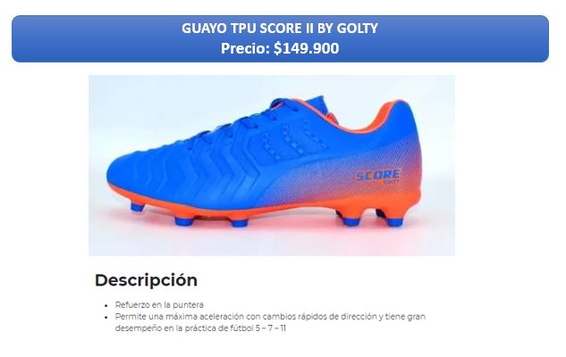 GUAYO TPU SCORE BY GOLTY (AZUL/NARANJA)