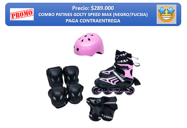 COMBO PATINES SPEED MAX