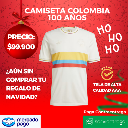 CAMISETA COLOMBIA 100 AÑOS (PROMO NAVIDAD)