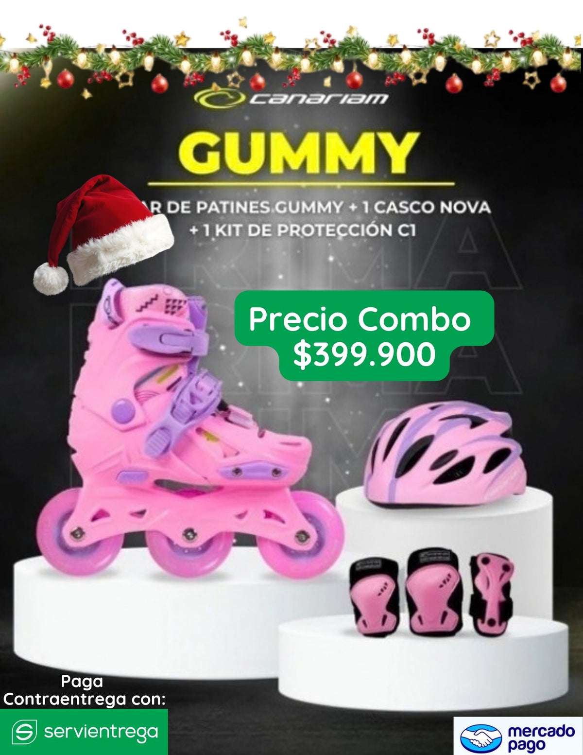 COMBO PATINAJE CANARIAM GUMMY