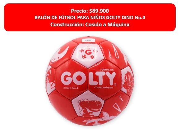 BALON FUTBOL GOLTY DINO #4