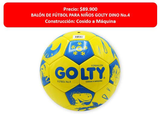 BALON FUTBOL GOLTY DINO #4