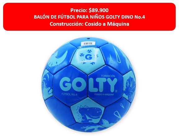 BALON FUTBOL GOLTY DINO #4