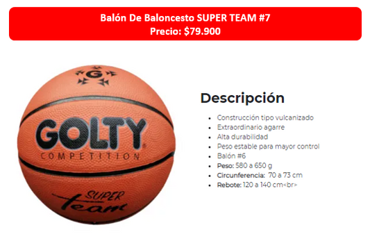 BALON BALONCESTO SUPER TEAM