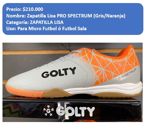 ZAPATILLA LISA PRO SPECTRUM (GRIS/NARANJA)