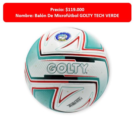 BALON GOLTY TECH MICROFUTBOL