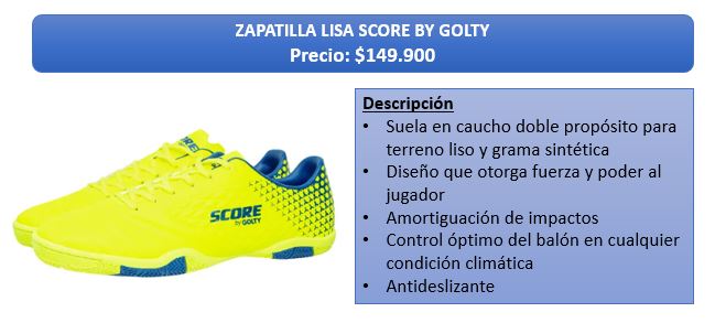 ZAPATILLA LISA SCORE BY GOLTY (AMARILLO)