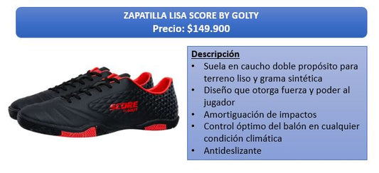ZAPATILLA LISA SCORE BY GOLTY (ROJO/NEGRO)
