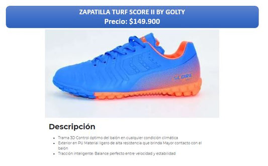 ZAPATILLA TURF SCORE II BY GOLTY