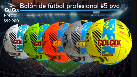 BALON DE FUTBOL PROFESIONAL #5 PVC GOLGOL