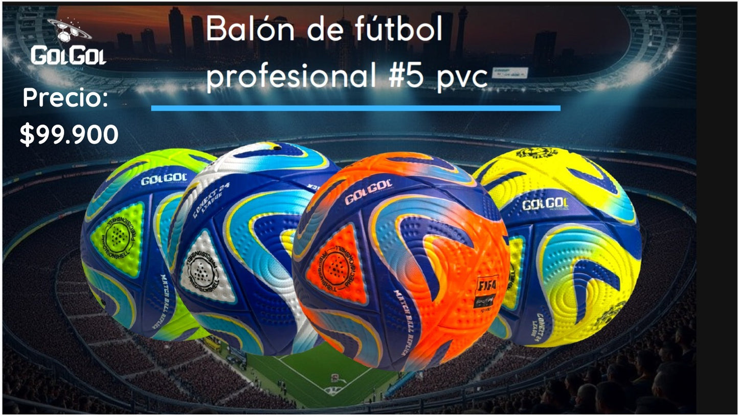 BALON DE FUTBOL PROFESIONAL #5 PVC GOLGOL