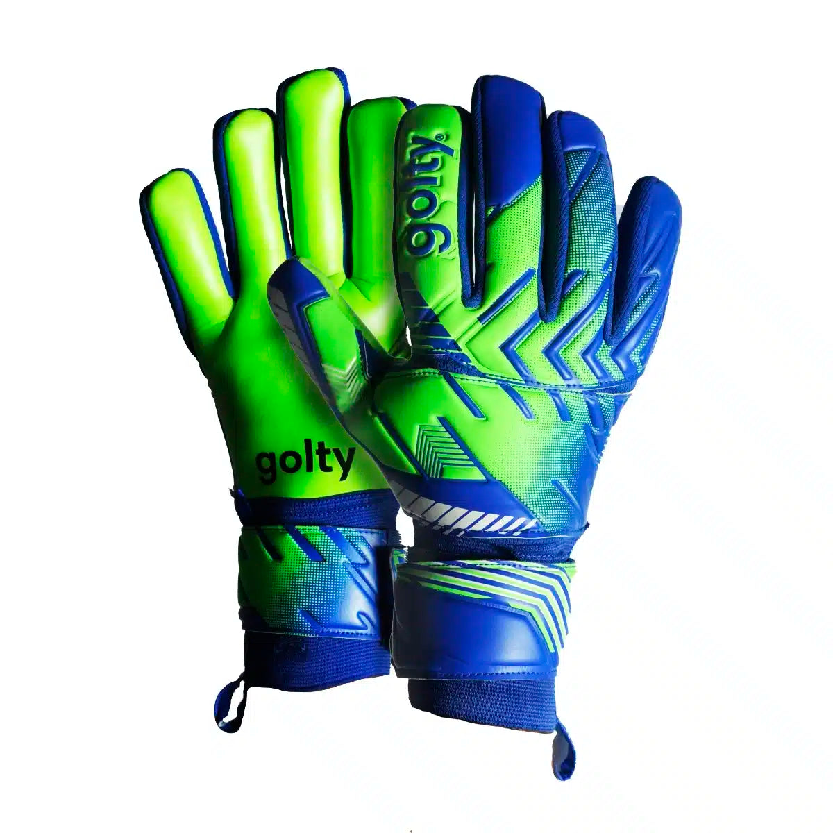 GUANTES DE ARQUERO ADULTO GOLTY PRO FINGERS VERDE/AZUL