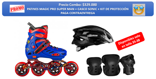 COMBO PATINES MAGIC PRO SUPER MAN